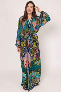 Kara Kimono Retro Print