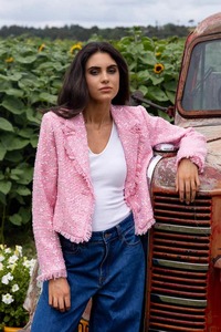 Reece Tweed Jacket Sequin Pink