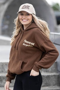Womens Sweaters: Strength Hoodie Chocolate