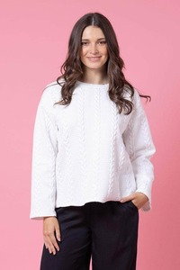 Womens Sweaters: Kylo Sweater White