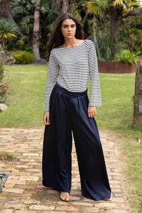 Harper Satin Pants Navy