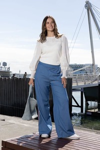 Harriet Pant Denim Stripe Blue