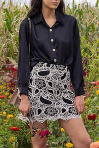 Claudia Mini Skirt Lace Black