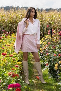 Skirts: Scottie Embroidered Mini Skirt Pink
