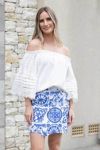 Lyla Wrap Mini Skirt Blue