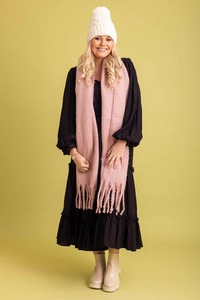 Scarfs: Tassel Scarf Dusty Pink