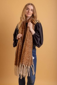 Scarfs: Tassel Scarf Mocha Marle