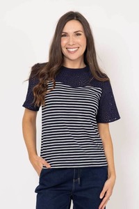 Juliette T-Shirt Navy Stripe