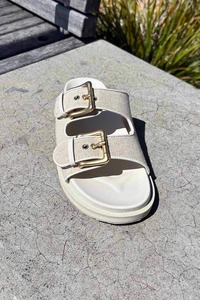 Sandals: Billini Tenzin Sandal Cream Linen