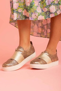 Hailey Sneaker Bronze Snakeskin
