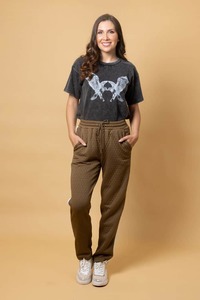 Courtney Quilted Pant Khaki