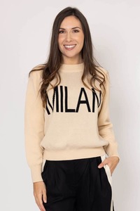Sale Amaya: Milan Knit Jumper Beige