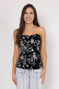 Shelby Strapless Sequin Bodice Black