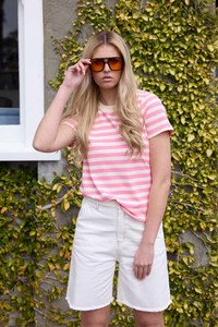 Belle Denim Jort White