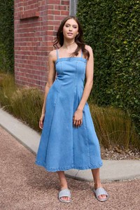 Honey Denim: Alaia Denim Midi Dress