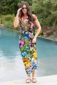 Maya Dress Floral Green
