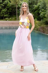 Party Dresses: Chloe Maxi Dress Sequin Rose Gold
