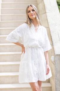 Party Dresses: Brae Shirt Dress White