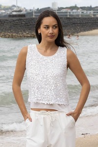 Jo Sequin Top White