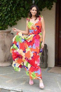 Bianca Maxi Dress Floral Orange