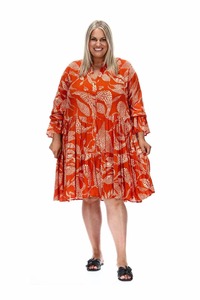 Plus Size Dresses: Valerie Mini Dress Rust