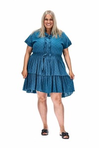 Luna Short Sleeve Dress Teal