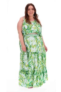 Plus Size Skirts: Melany Maxi Skirt Green