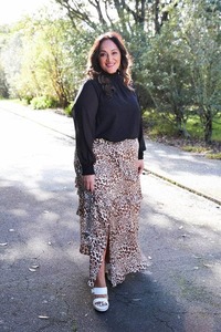 Stella Royal Plus Size Clothing: Kym Skirt Leopard