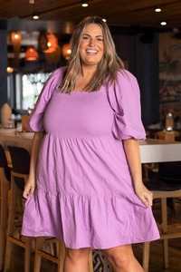 Stella Royal Plus Size Clothing: Noah Dress Lilac