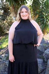 Stella Royal Plus Size Clothing: Tinsley Top Black
