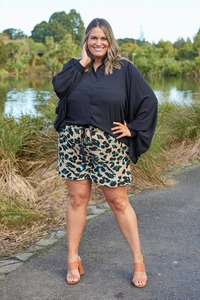 Stella Royal Plus Size Clothing: Crinkle Shorts