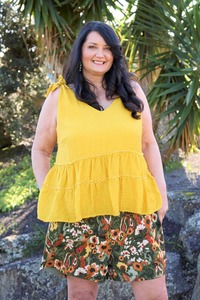 Stella Royal Plus Size Clothing: Billy Top Yellow