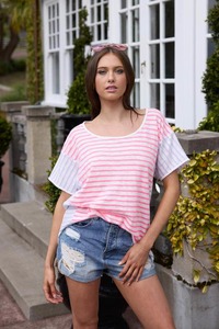 Camden Stripe T-Shirt Fluro