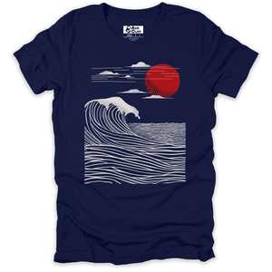 Oceanic Sunset Waves T-shirt