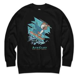 Retro Snowboarding Puffin Sweatshirt