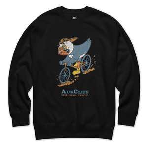 Puffin Pride: Retro Puffin Mountain Biking Sweatshirt