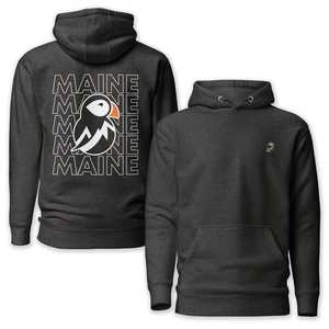 Sweatshirts: Maine North Born Back Print Hoodie