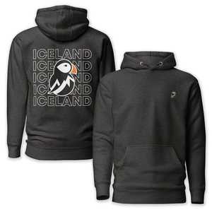 Iceland North Born Back Print Hoodie
