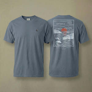 Explore The Great Outdoors With T Shirts: Ocean Sunset Waves T-shirt