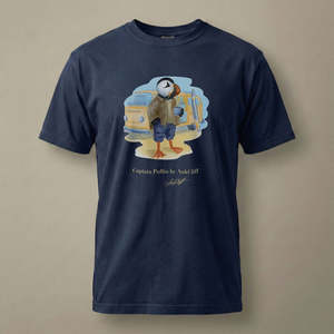 Captain Puffin Van Life Surfer T-Shirt