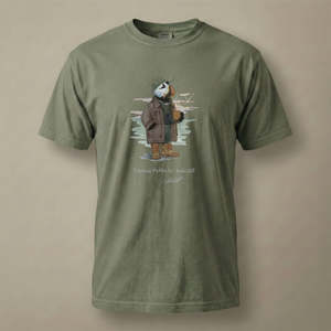 Explore The Great Outdoors With T Shirts: Captain Puffin Early Birder T-Shirt