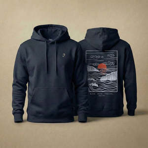 Sweatshirts: Ocean Sunset Waves Hoodie