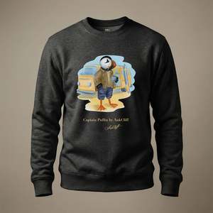 Sweatshirts: Captain Puffin Van Life Surfer Sweatshirt
