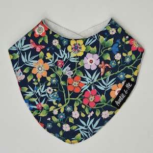 Auntie Me Bibs: Auntie & Me Bibs - Navy with Floral