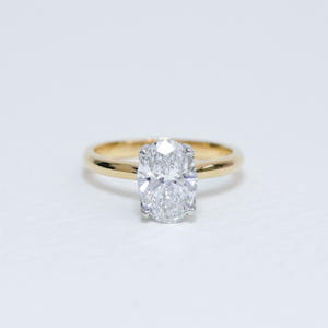 Engagement Rings: Oval Fleur Solitaire