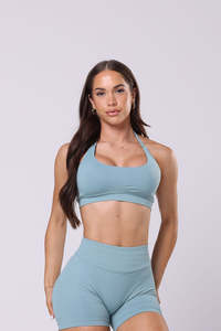 Sculpt Halter Crop - Sage