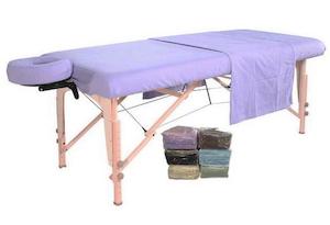 Cotton: Massage Table Flannel Sheet Set 3 pce