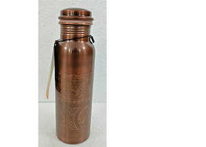 Bottles: Ayurveda Copper Brown Art Drink Bottle 750ml