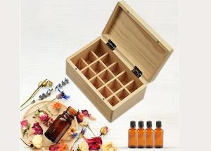 Essential Oils Box 15grid / compartments / Natural Wooden