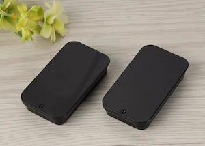 Containers Pots: Black Tin Sliding Lid 13gm